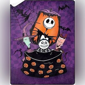 NWT Nightmare Before Christmas Silk Touch Throw Blanket - Size 46”x 60” - Purple